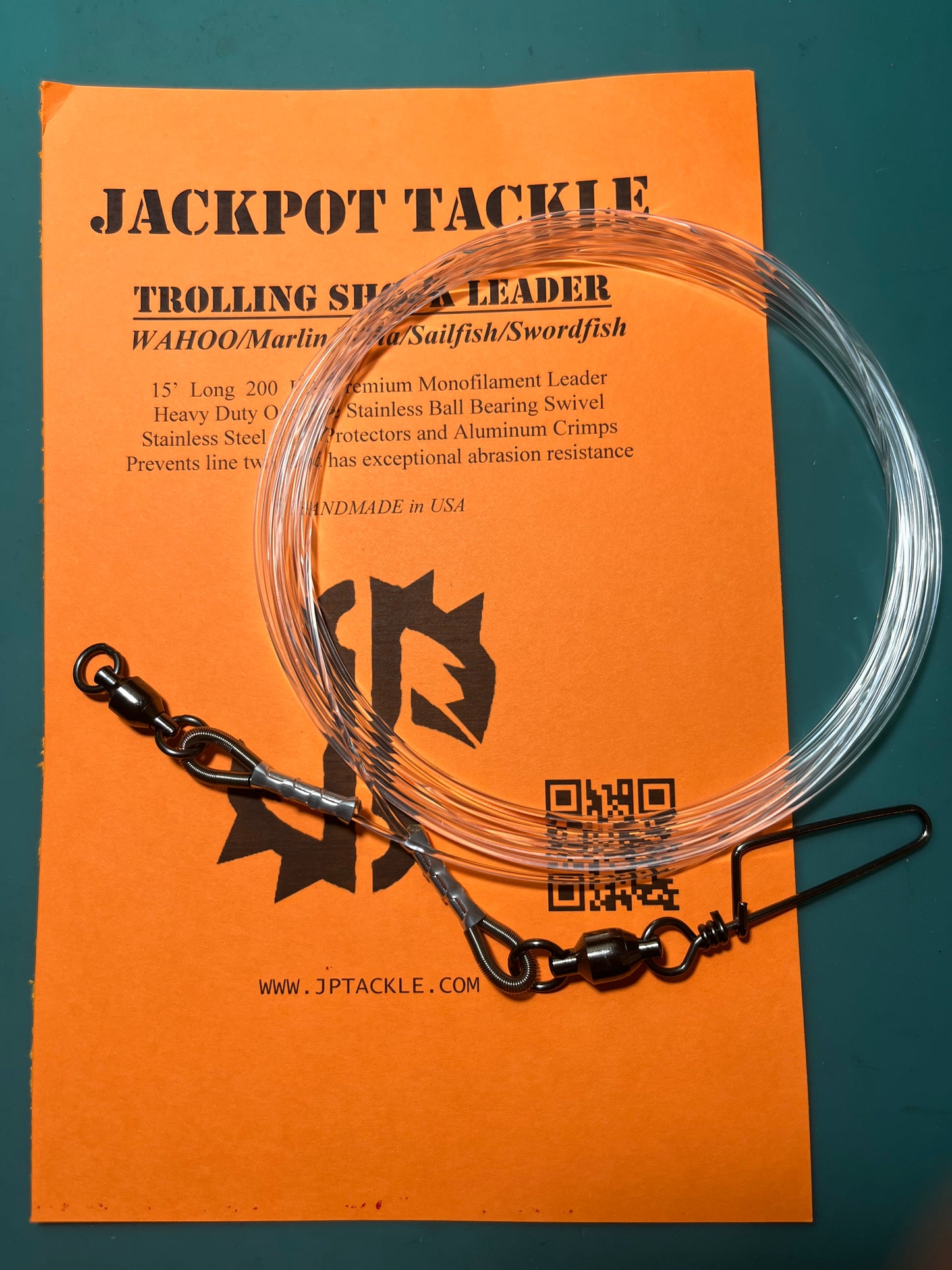 Ball-Bearing SHOCK LEADERS Trolling for Wahoo/Marlin/Tuna