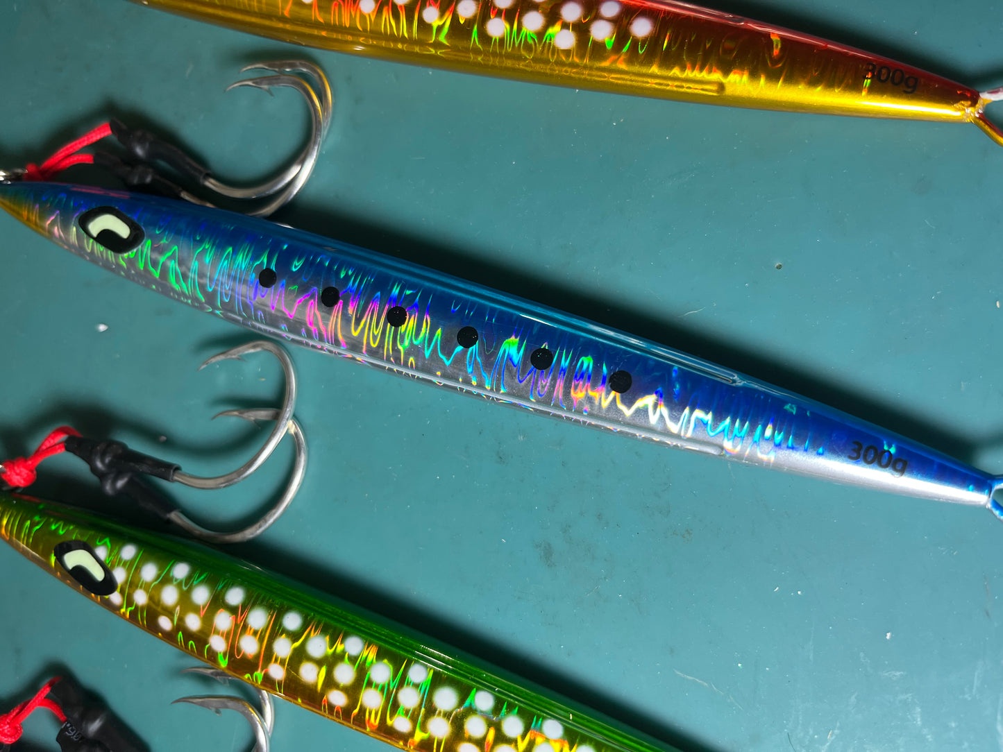 300g Deep Drop Knife Jig with Dual 6/0 assist hooks