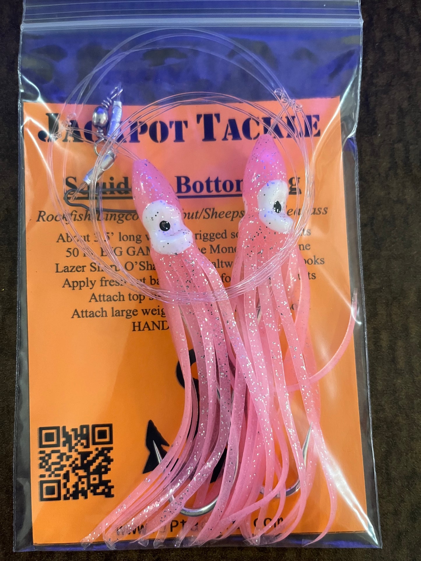 4.75” Double Squid Skirts Rockfish Rig Lingcod Snapper Grouper Bottom Fishing