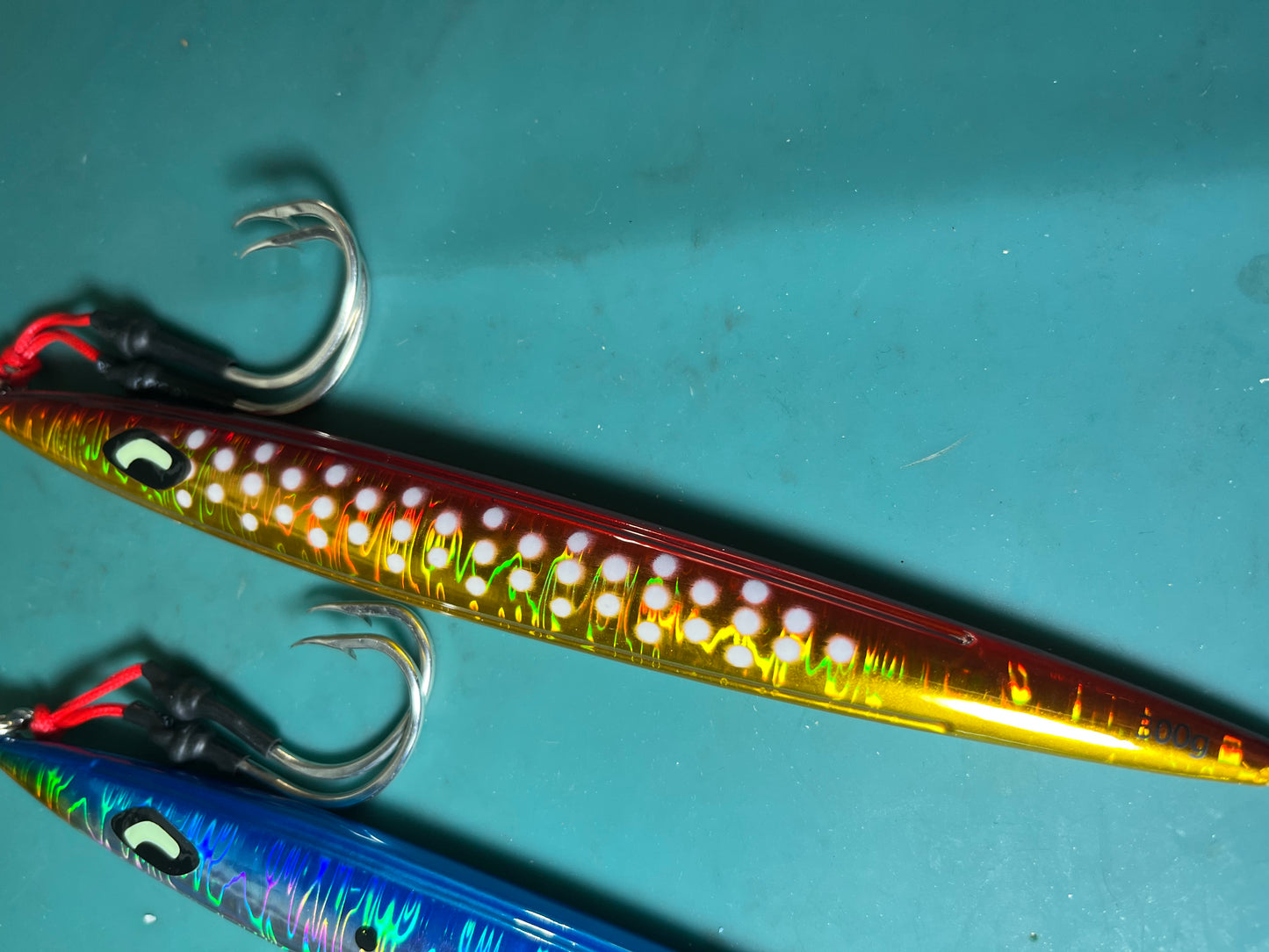 300g Deep Drop Knife Jig with Dual 6/0 assist hooks