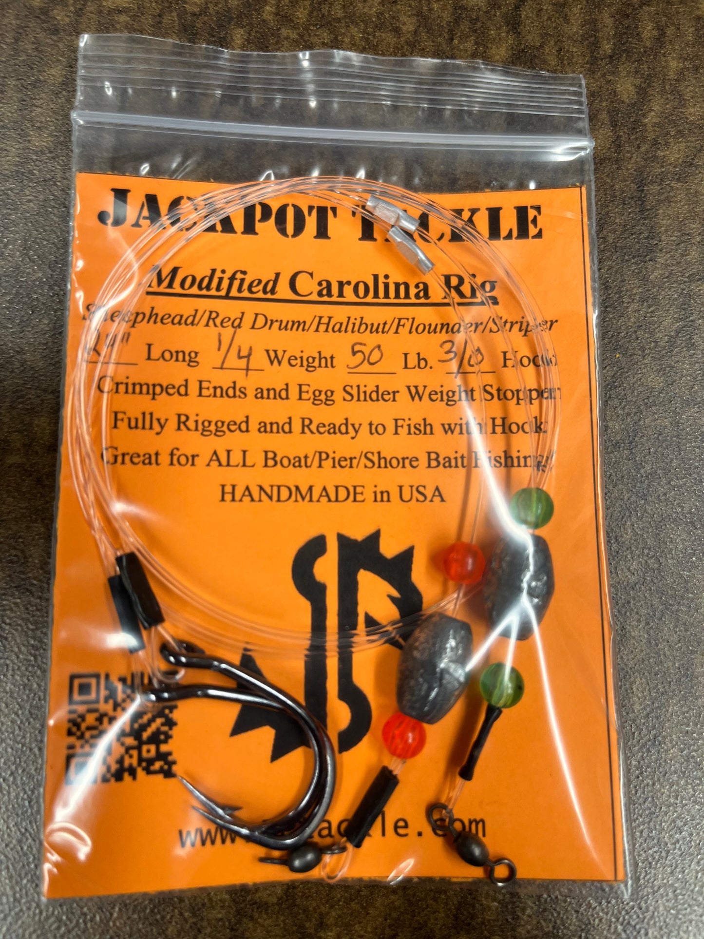 2 PACK Carolina Rigs 50-80 LB 24" Red Drum Catfish Halibut Surf Fishing + more!