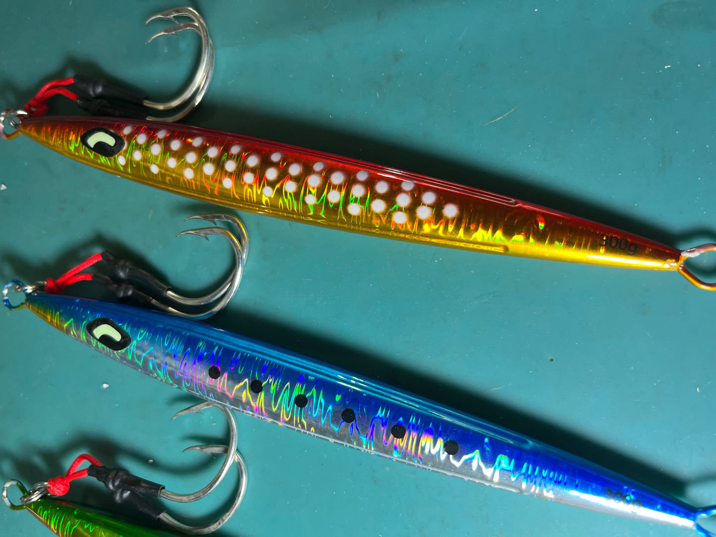 300g Deep Drop Knife Jig with Dual 6/0 assist hooks