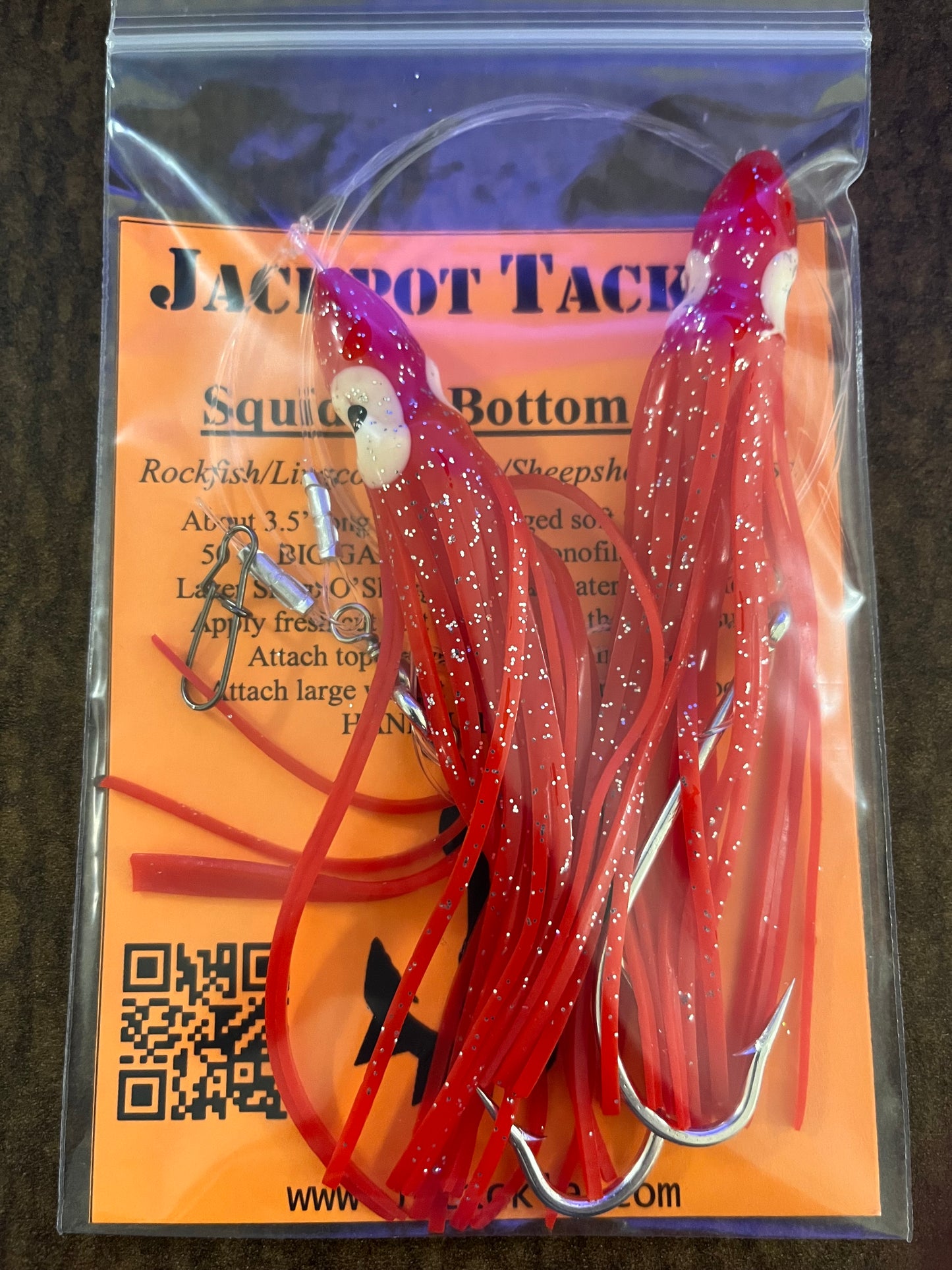 4.75” Double Squid Skirts Rockfish Rig Lingcod Snapper Grouper Bottom Fishing