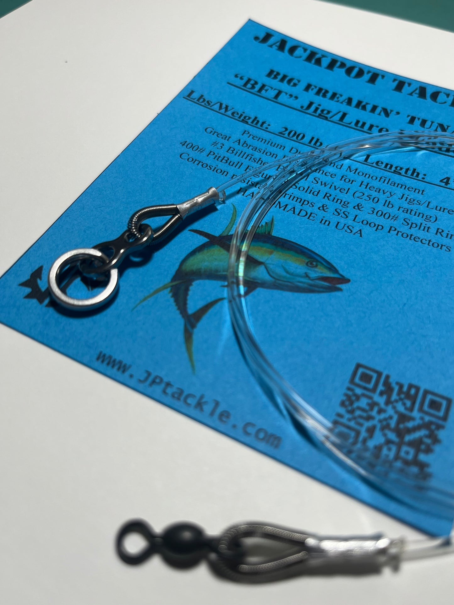 *BFT* 200 lb. 4’ Big Freakin’ Tuna Jig/Lure Leaders (2 PACK)