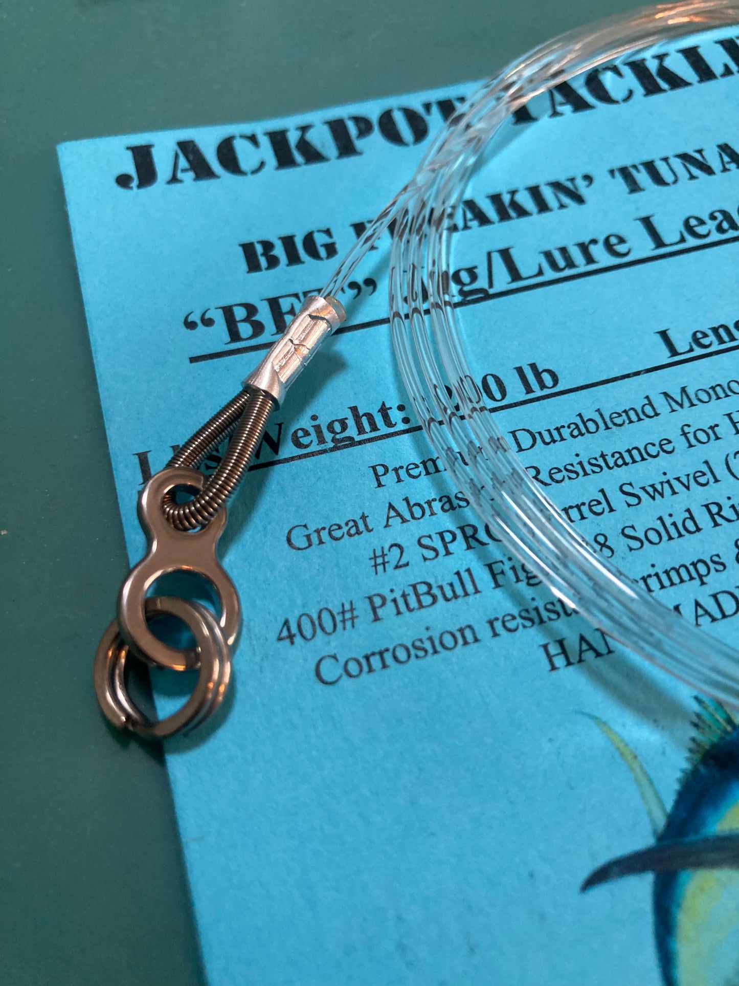 *BFT* 200 lb. 4’ Big Freakin’ Tuna Jig/Lure Leaders (2 PACK)