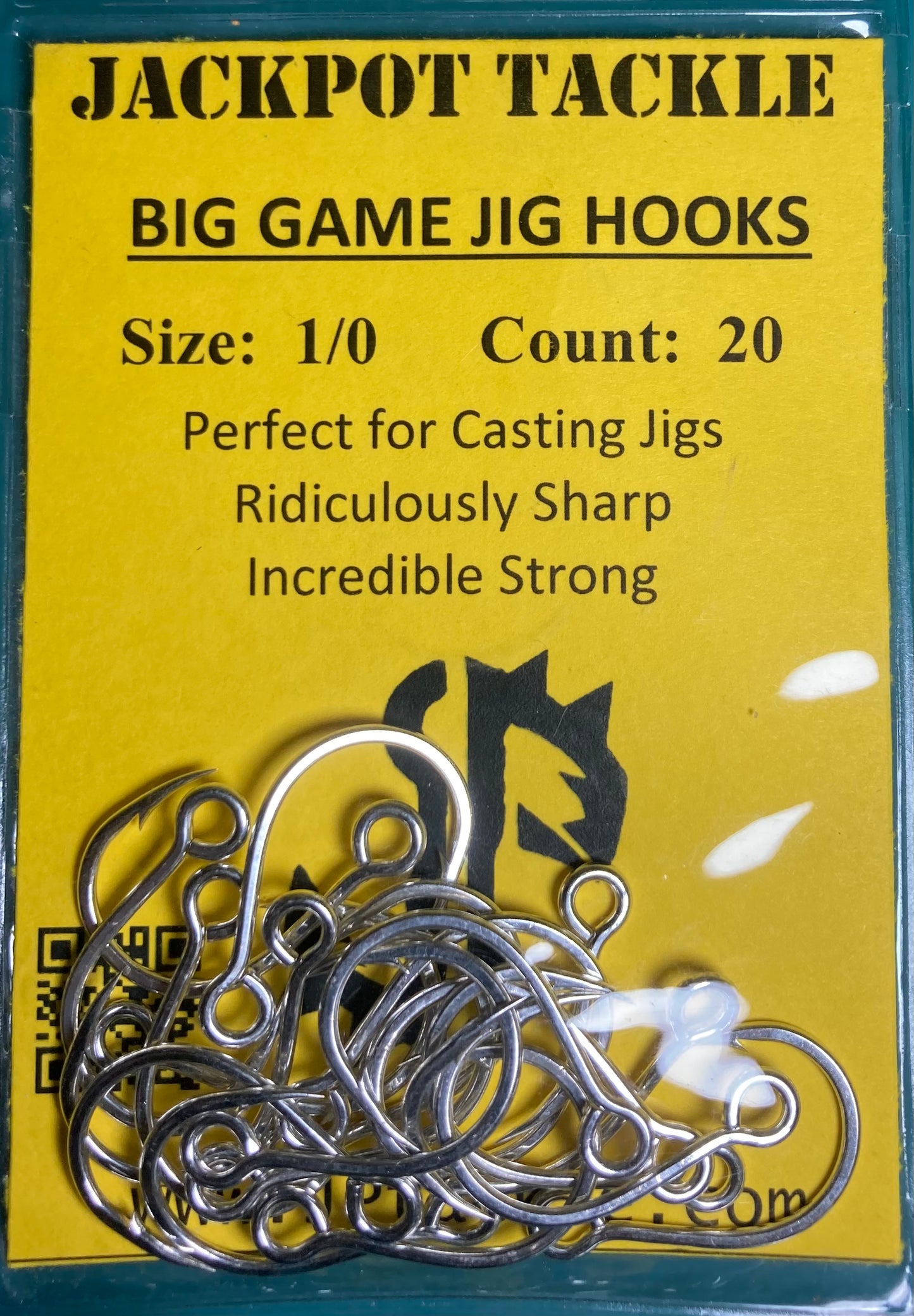 20 ct. SINGLE INLINE JIG/LURE HOOKS