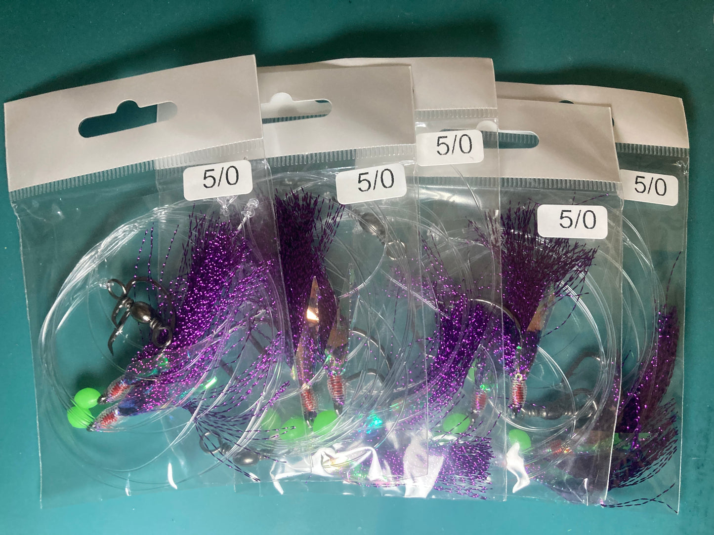 5 PACKS!! Shrimp Fly Feather Jigs Rockfish/Cod/Pier Bottom Fishing Rigs