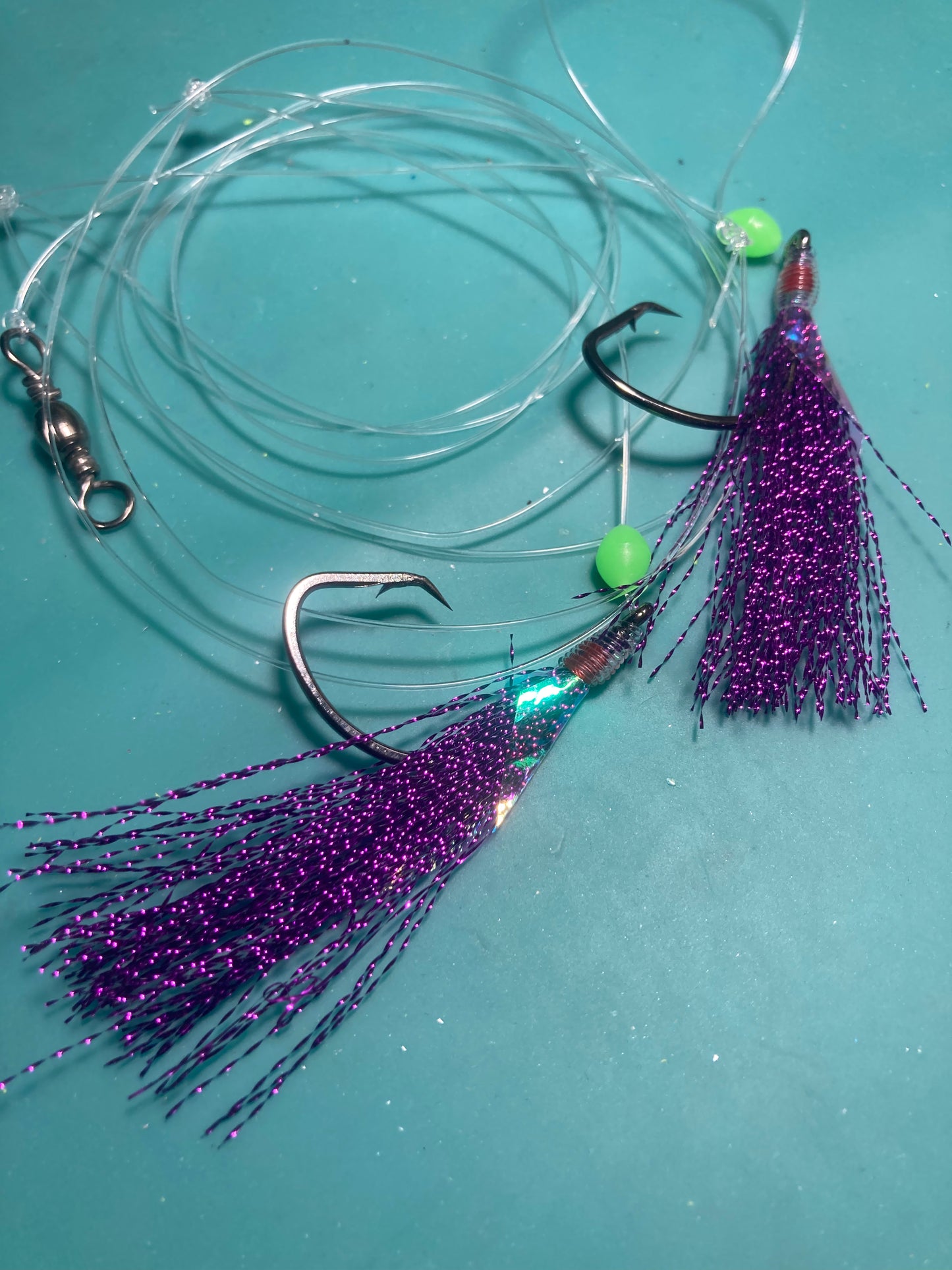 5 PACKS!! Shrimp Fly Feather Jigs Rockfish/Cod/Pier Bottom Fishing Rigs