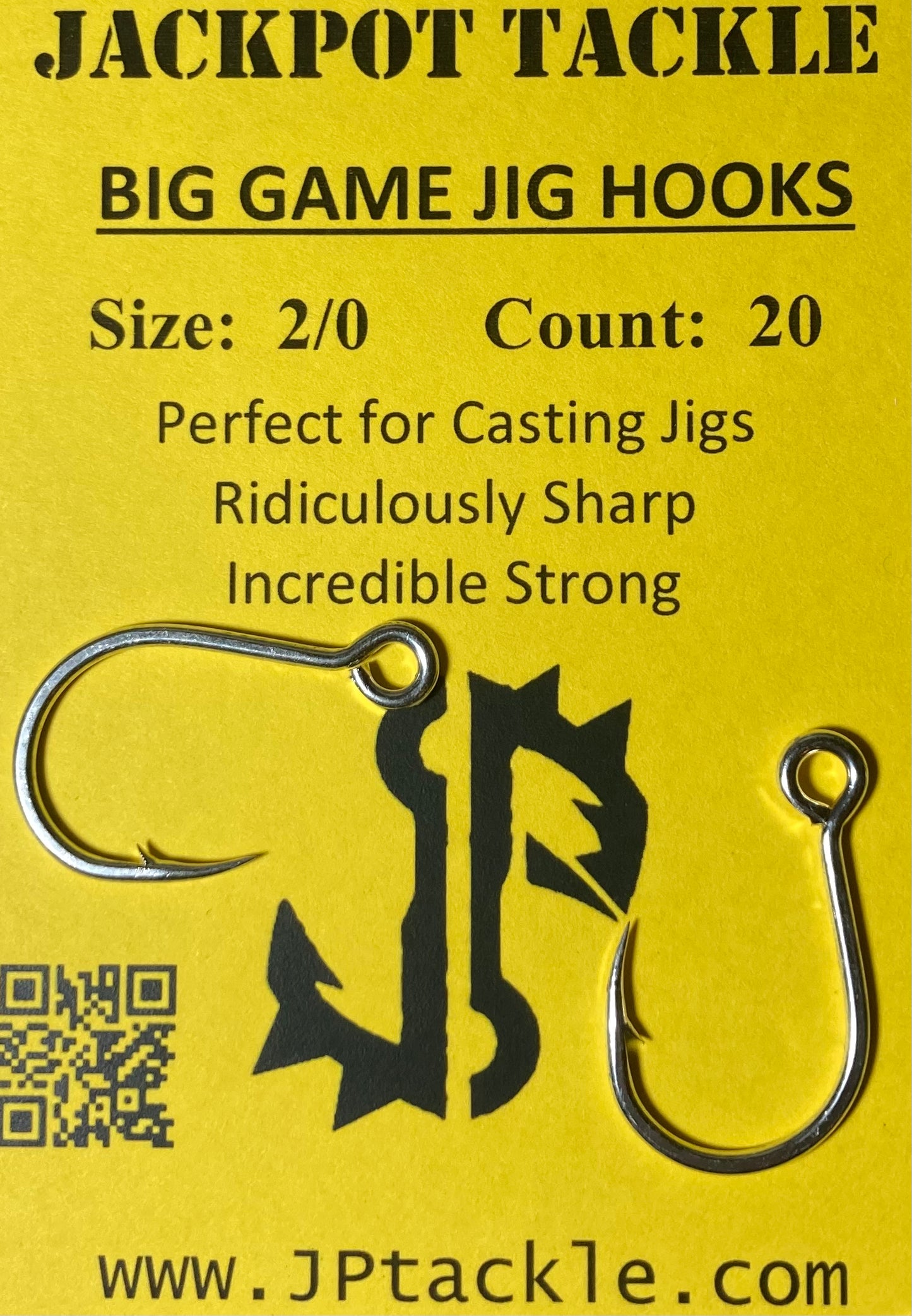20 ct. SINGLE INLINE JIG/LURE HOOKS