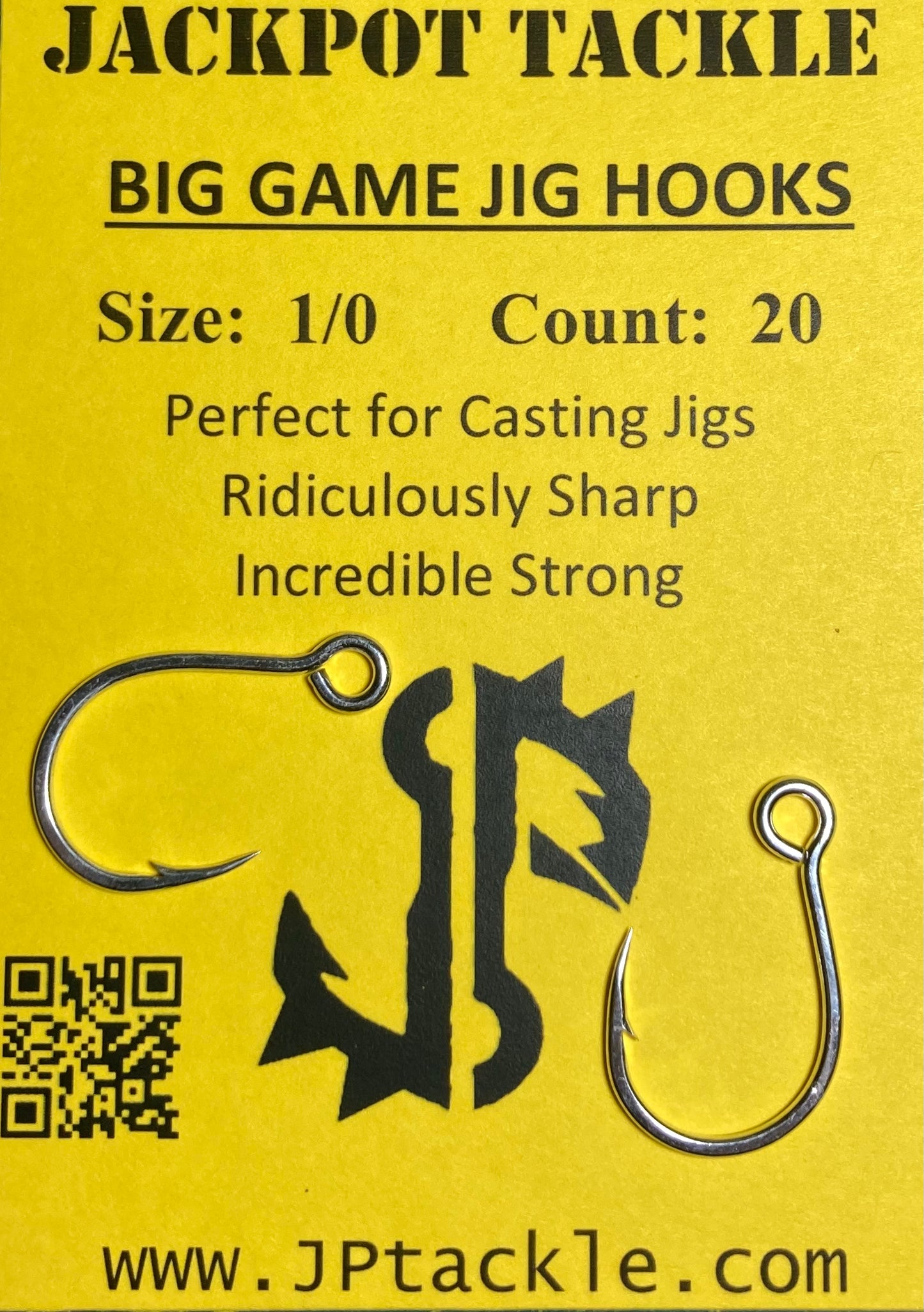20 ct. SINGLE INLINE JIG/LURE HOOKS