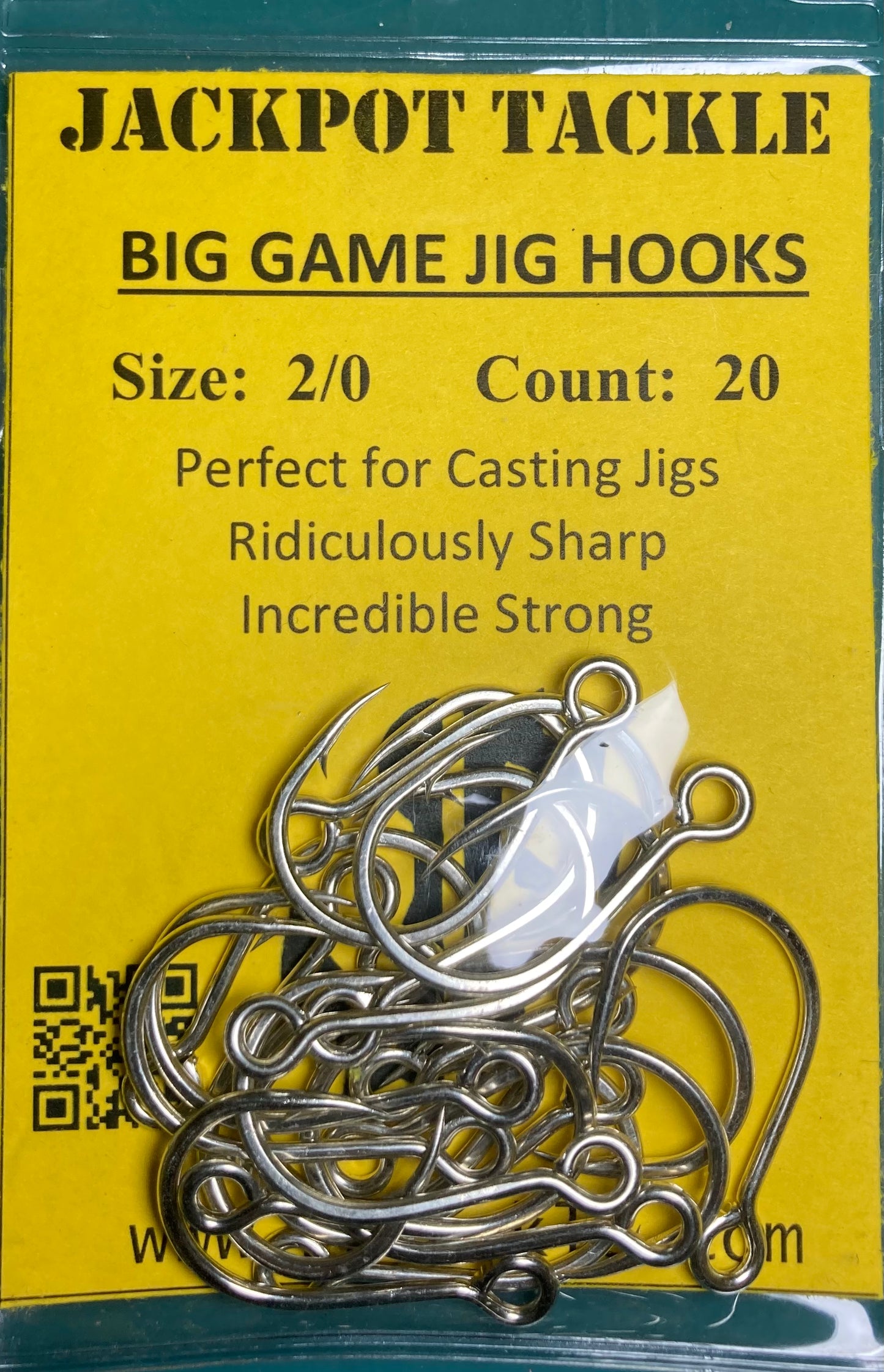 20 ct. SINGLE INLINE JIG/LURE HOOKS