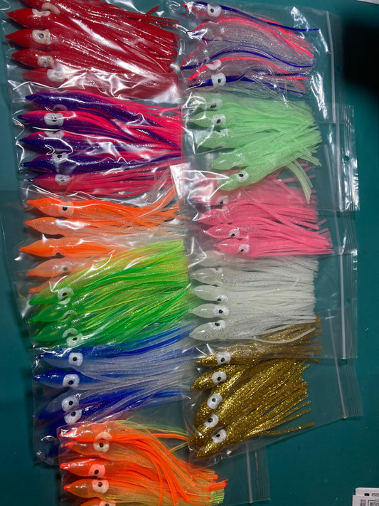 BACK IN STOCK SOON*** 50 PACK!! Squid Skirt Soft Plastic Tube Skirts