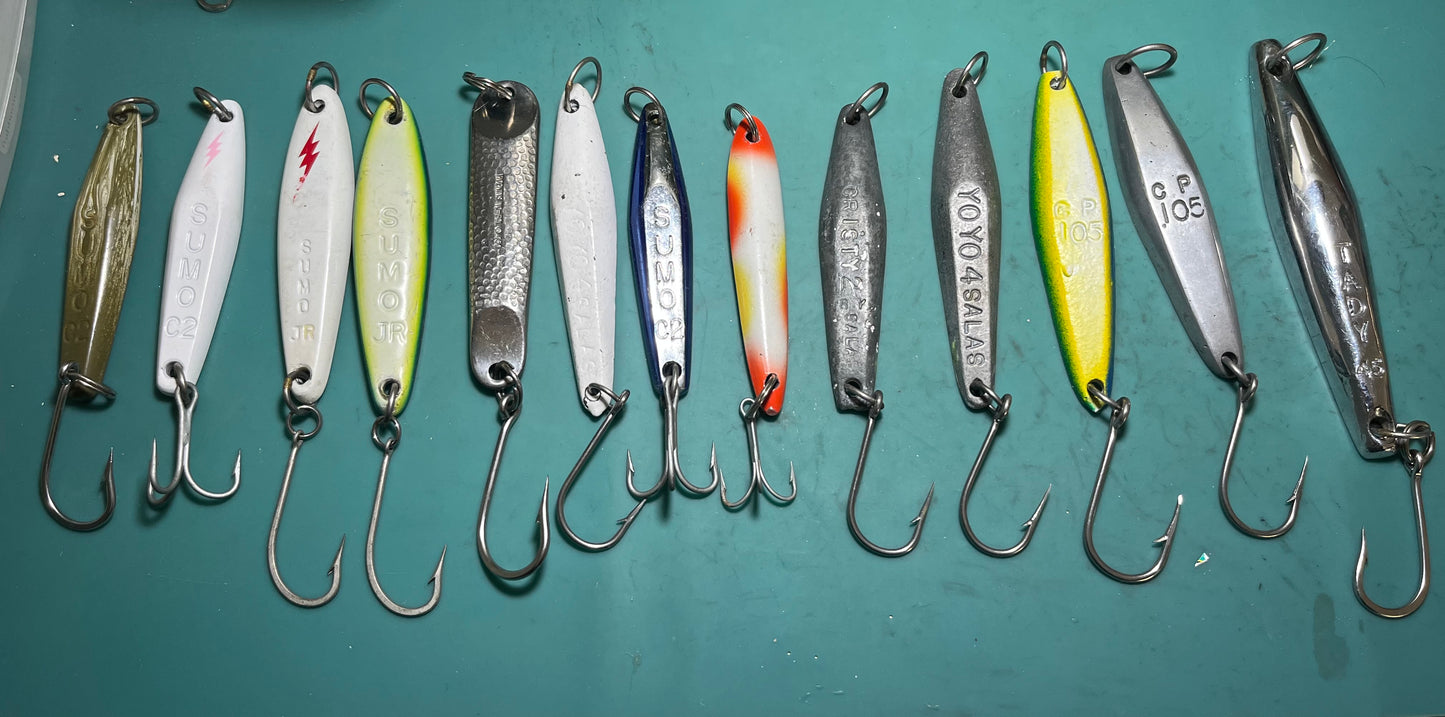 Surface Irons and Yo-Yo Jigs (Salas, Tady, Shimano, Sumo, UFO, Candybar) *USED/PREOWNED*