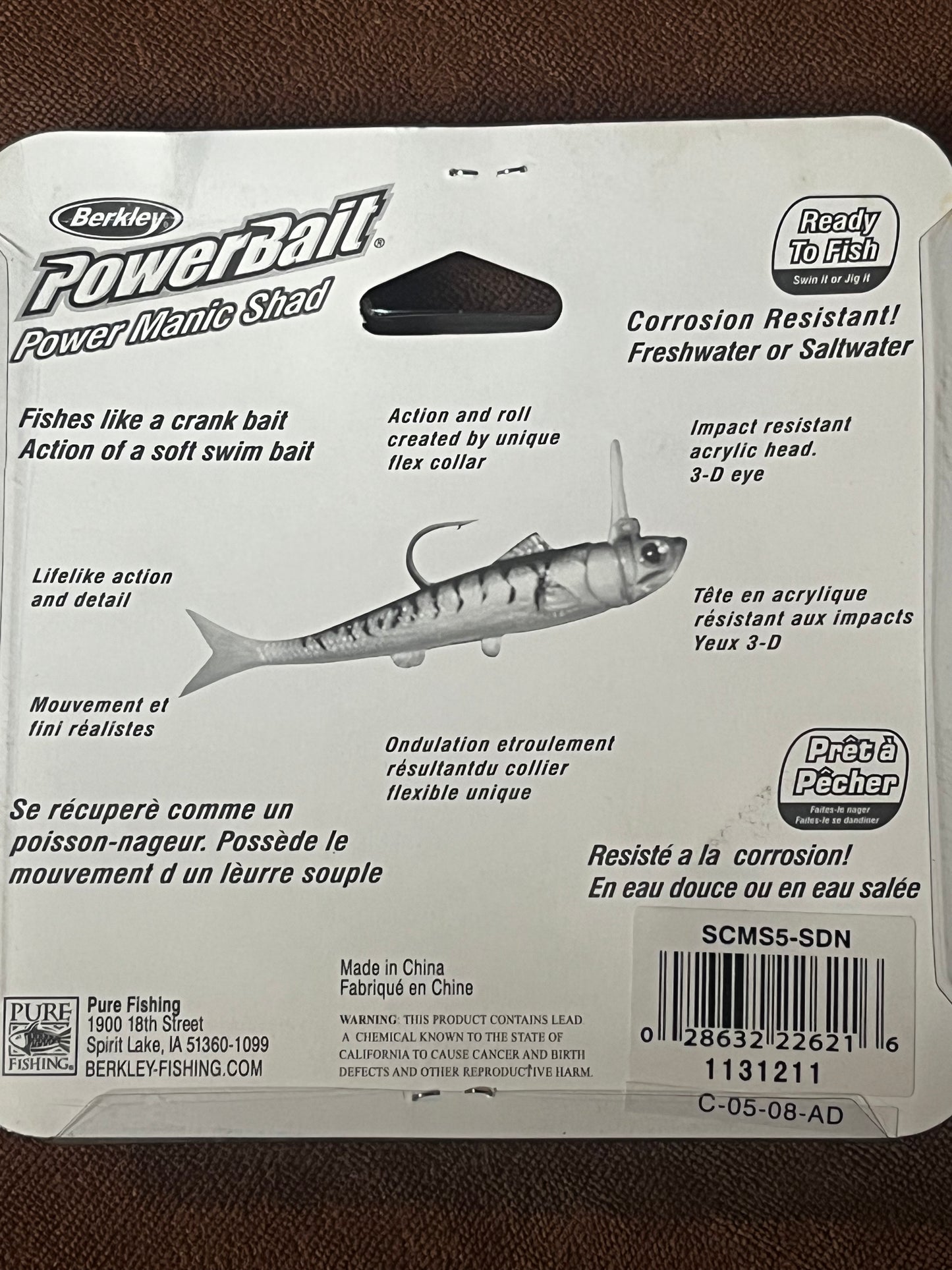 Berkley Powerbait 5” Power Manic Shad Swimbaits
