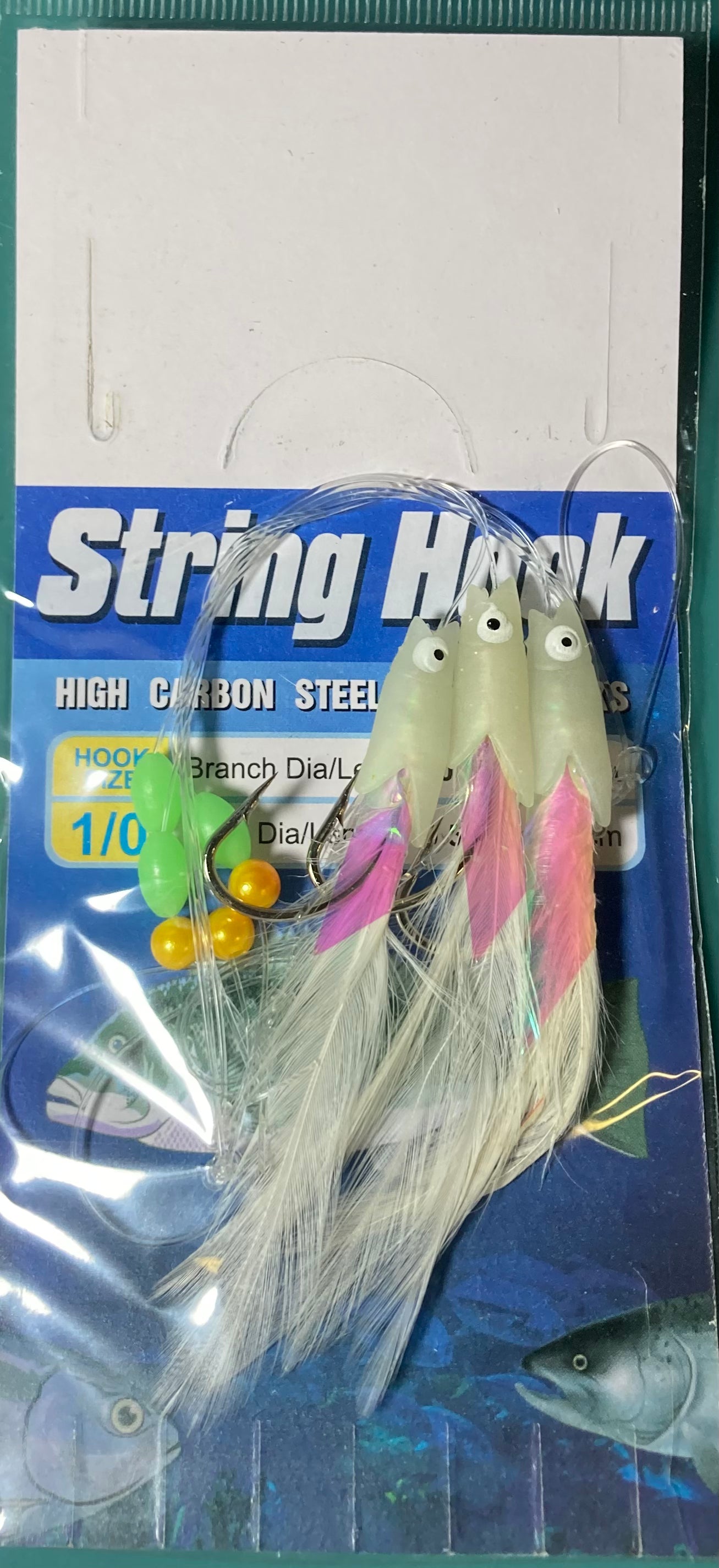 1 Pack (6pcs) Fishing Sabiki Rigs 6 Arm Hooks Red White Fish Skin Sea –  Marc's Tackle Shop