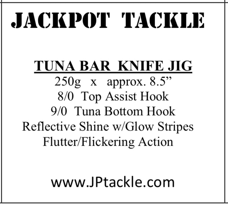 Tuna Bar* Heavy Knife Jig/Lure in 3 Sizes – Jackpot Tackle