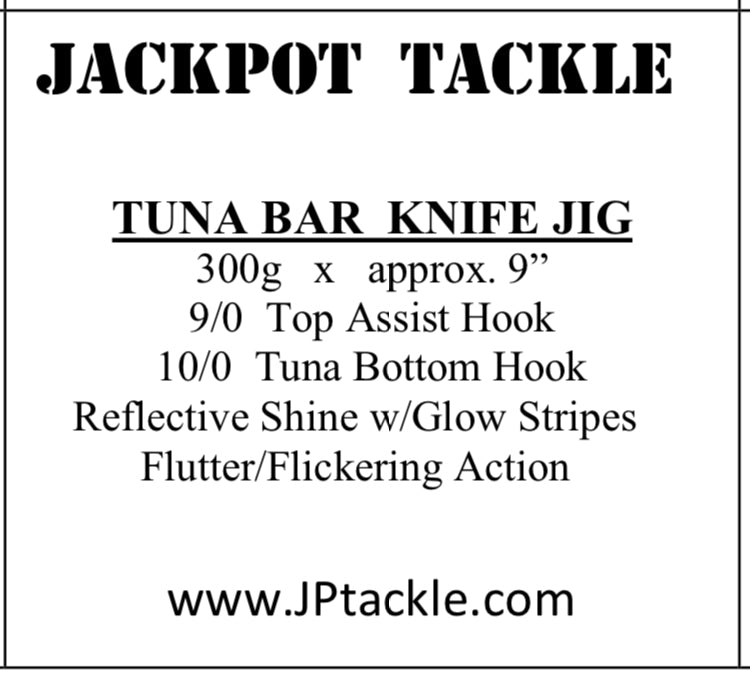 Tuna Bar* Heavy Knife Jig/Lure in 3 Sizes – Jackpot Tackle
