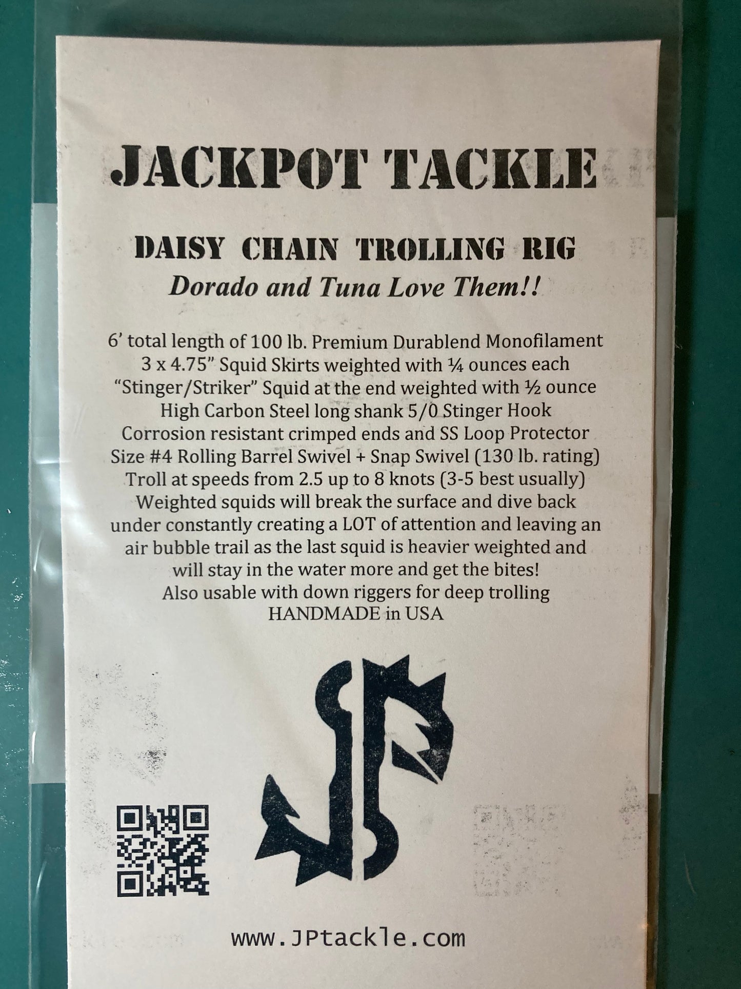 Daisy Chains Squid Skirts Trolling Rig Fishing for Tuna Dorado Mahi Bonito